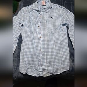 Tommy Bahama Light Blue Checkered Boy's Shirt